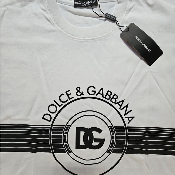 Dolce & Gabbana Black and White Logo Tee - Picture 2 of 8
